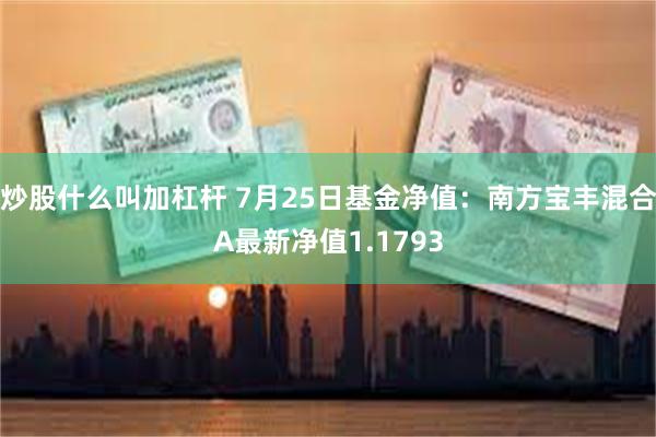 炒股什么叫加杠杆 7月25日基金净值：南方宝丰混合A最新净值1.1793