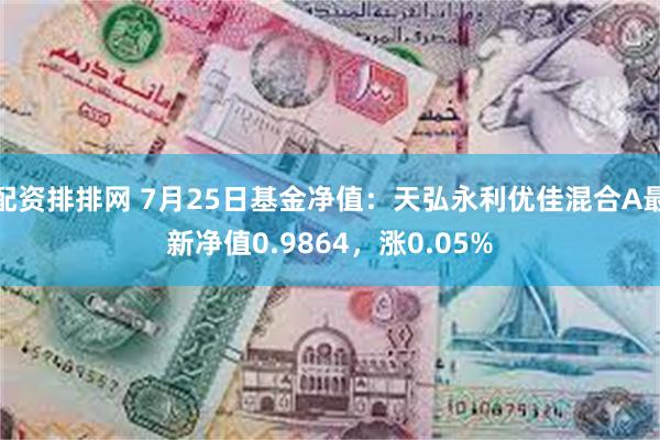 配资排排网 7月25日基金净值：天弘永利优佳混合A最新净值0.9864，涨0.05%