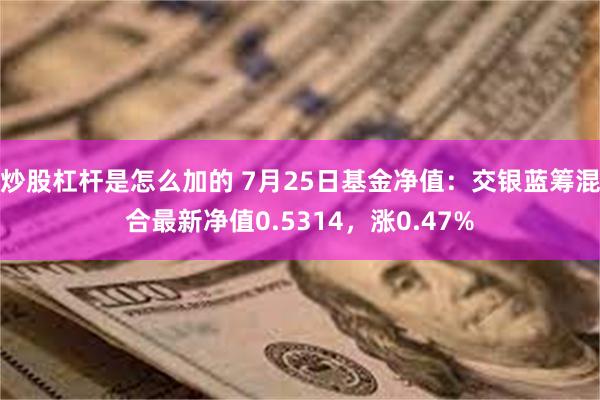 炒股杠杆是怎么加的 7月25日基金净值：交银蓝筹混合最新净值0.5314，涨0.47%