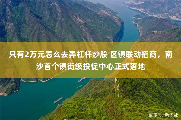 只有2万元怎么去弄杠杆炒股 区镇联动招商，南沙首个镇街级投促中心正式落地