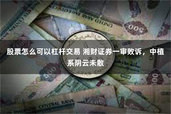 股票怎么可以杠杆交易 湘财证券一审败诉，中植系阴云未散