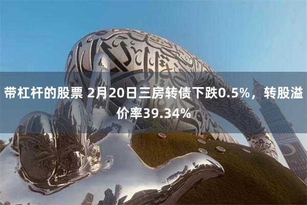 带杠杆的股票 2月20日三房转债下跌0.5%，转股溢价率39.34%