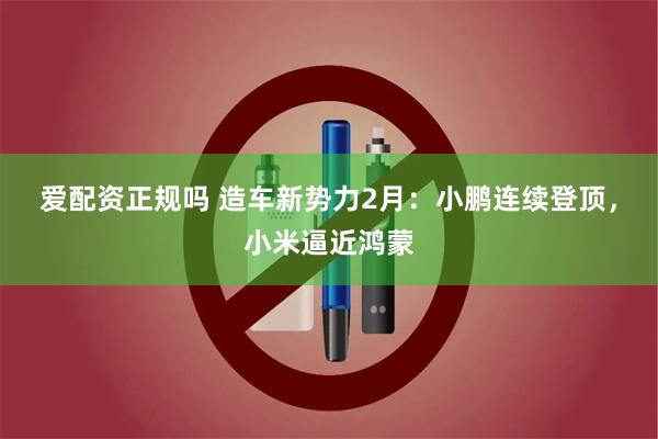 爱配资正规吗 造车新势力2月：小鹏连续登顶，小米逼近鸿蒙