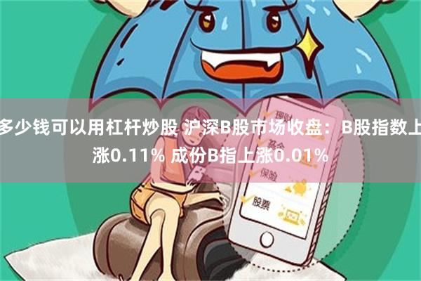 多少钱可以用杠杆炒股 沪深B股市场收盘：B股指数上涨0.11% 成份B指上涨0.01%